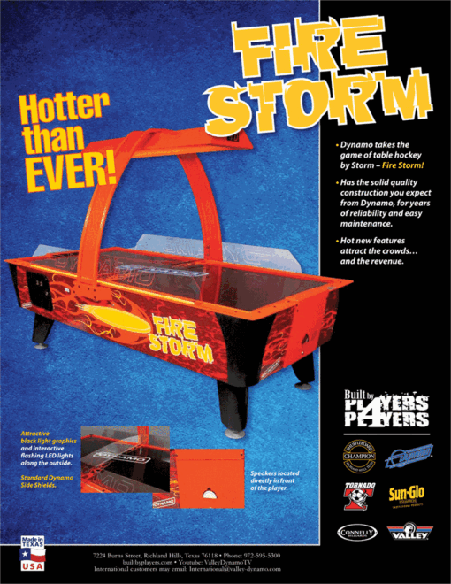 Fire Storm Air Hockey Table